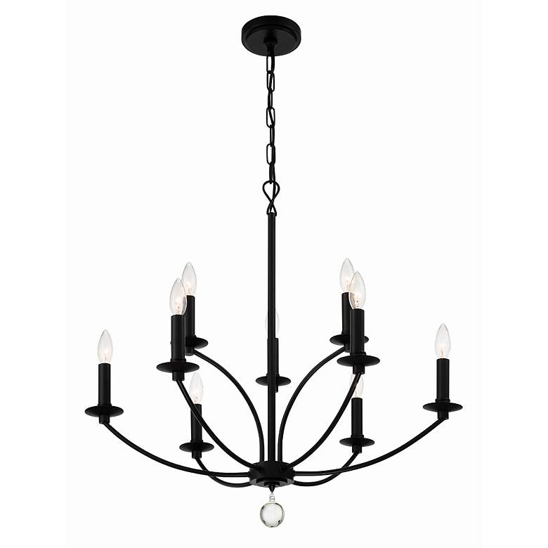 Image 2 Mila 9 Light Black Chandelier more views