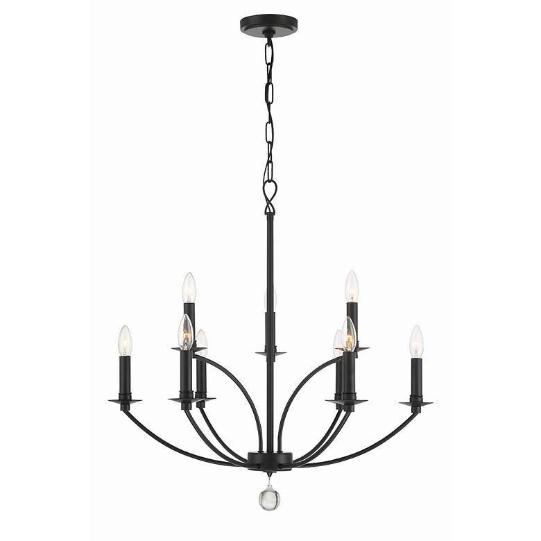 Image 3 Mila 9 Light Black Chandelier more views