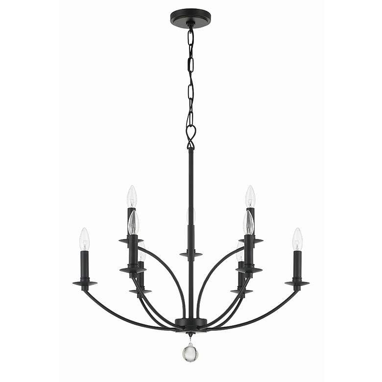 Image 4 Mila 9 Light Black Chandelier more views
