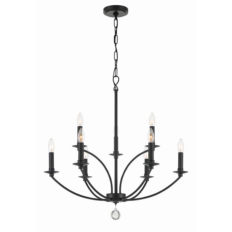 Image 5 Mila 9 Light Black Chandelier more views