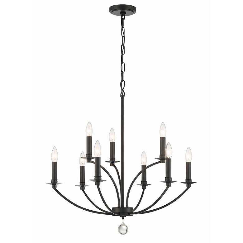 Image 7 Mila 9 Light Black Chandelier more views