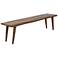 Mila Brownstone Pointe Brown Wood Dining Bench