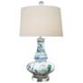 Mila Floral Porcelain Long Neck Vase Table Lamp