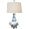 Mila Floral Porcelain Long Neck Vase Table Lamp