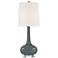 Mila Fluted Gray Glass Table Lamp