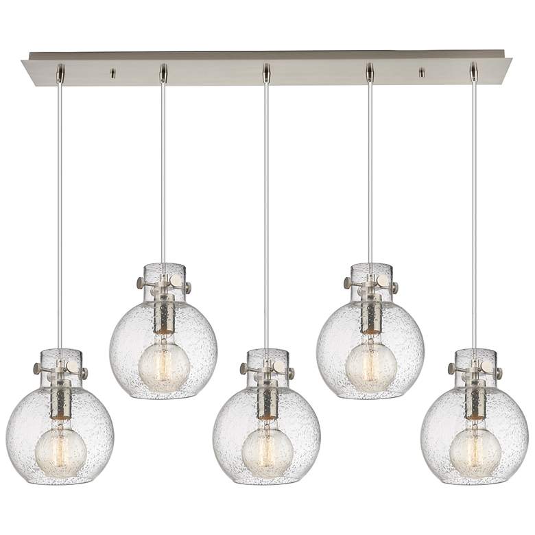 Image 1 Milan 11.88" Wide 3 Light Brushed Brass Multi Pendant With Clear Shade