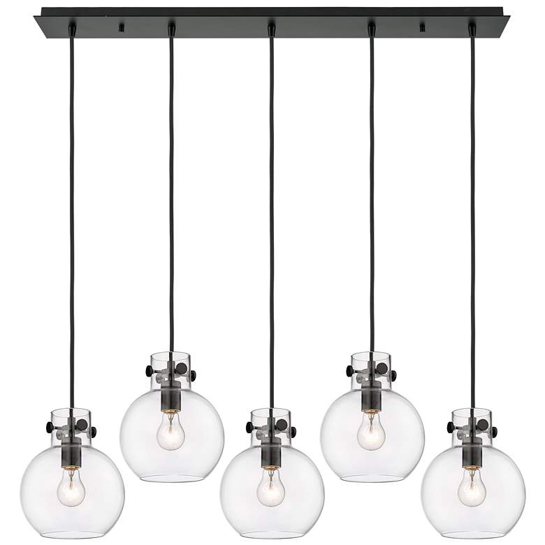 Image 1 Milan 11.88" Wide 3 Light Brushed Satin Nickel Multi Pendant w/ Clear