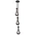 Milan 11.88"W 3 Light Brushed Nickel Multi Pendant w/ Light Smoke Shad