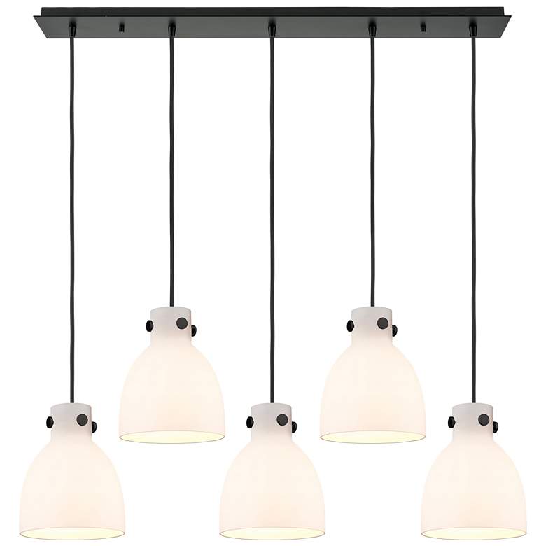 Image 1 Milan 15" Wide 6 Light Polished Nickel Multi Pendant With Light Smoke