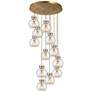 Milan 18.5" Wide 9 Light Polished Nickel Multi Pendant With Clear Shad