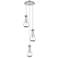 Milan 18.5"W 9 Light Brushed Nickel Multi Pendant w/ Light Smoke Shade