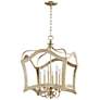 Milan 19 3/4" Wide Aged Silver Leaf 6-Light Iron Pendant