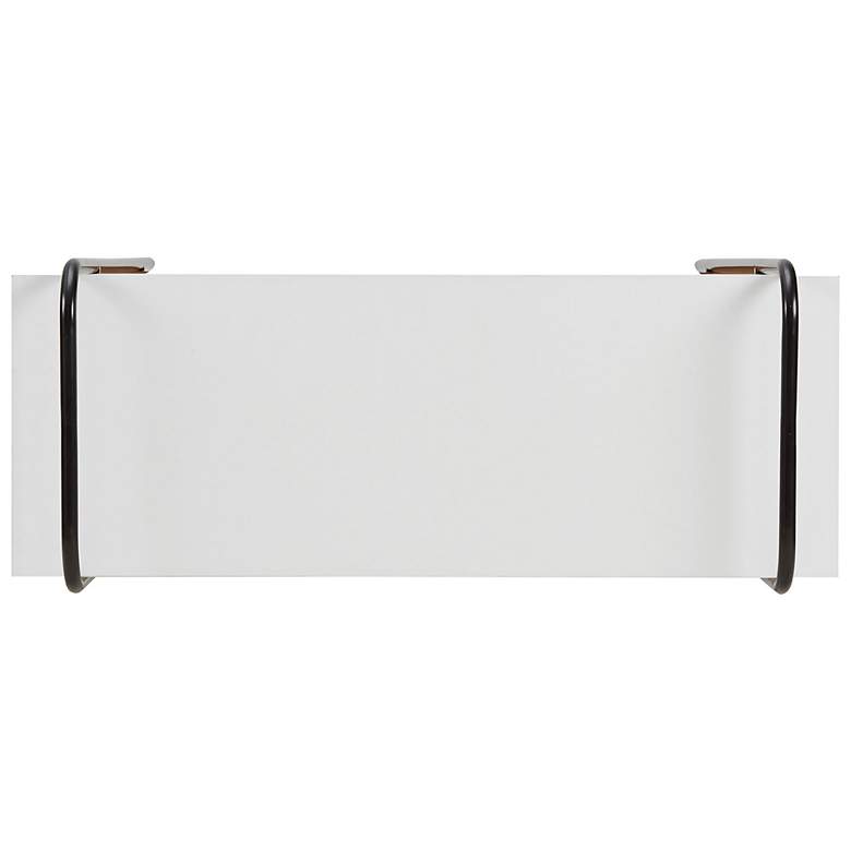 Image 3 Milan 31 1/4" Wide White and Oak 3-Shelf Console Table more views