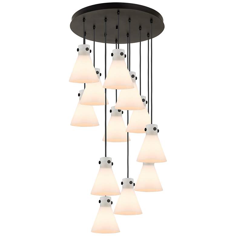 Image 1 Milan 36.13" Wide 3 Light Brushed Brass Linear Pendant With Clear Shad