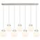 Milan 36.13" Wide 5 Light Polished Nickel Linear Pendant With Clear Sh