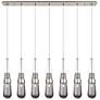 Milan 48.13" Wide 7 Light Brushed Brass Linear Pendant With Clear Shad