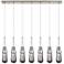 Milan 48.13" Wide 7 Light Brushed Brass Linear Pendant With Clear Shad
