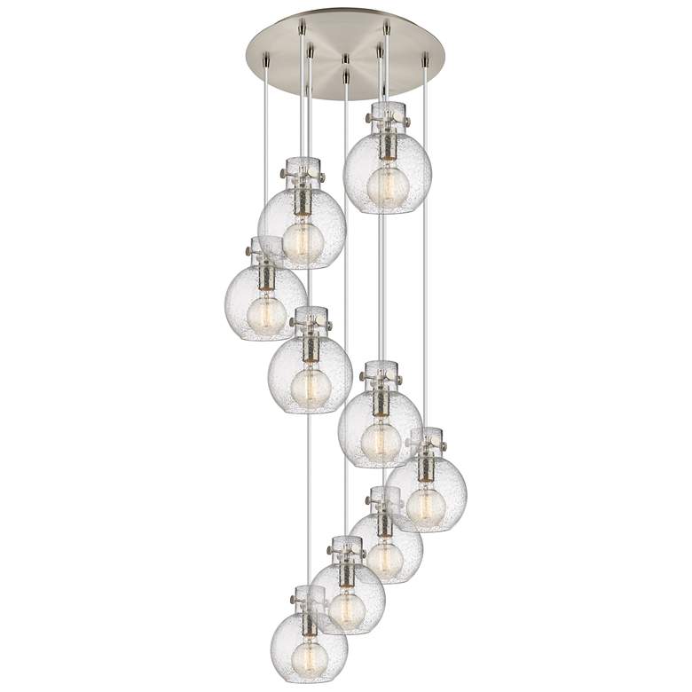 Image 1 Milan 48.13"W 4 Light Polished Nickel Linear Pendant w/ Light Smoke Sh