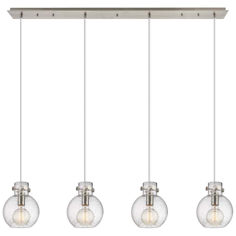 Image 1 Milan 6.38" Wide 3 Light Brushed Brass Multi Pendant With Clear Shade