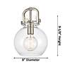 4_Milan 6.38" Wide 3 Light Matte Black Multi Pendant With Clear Shade more views
