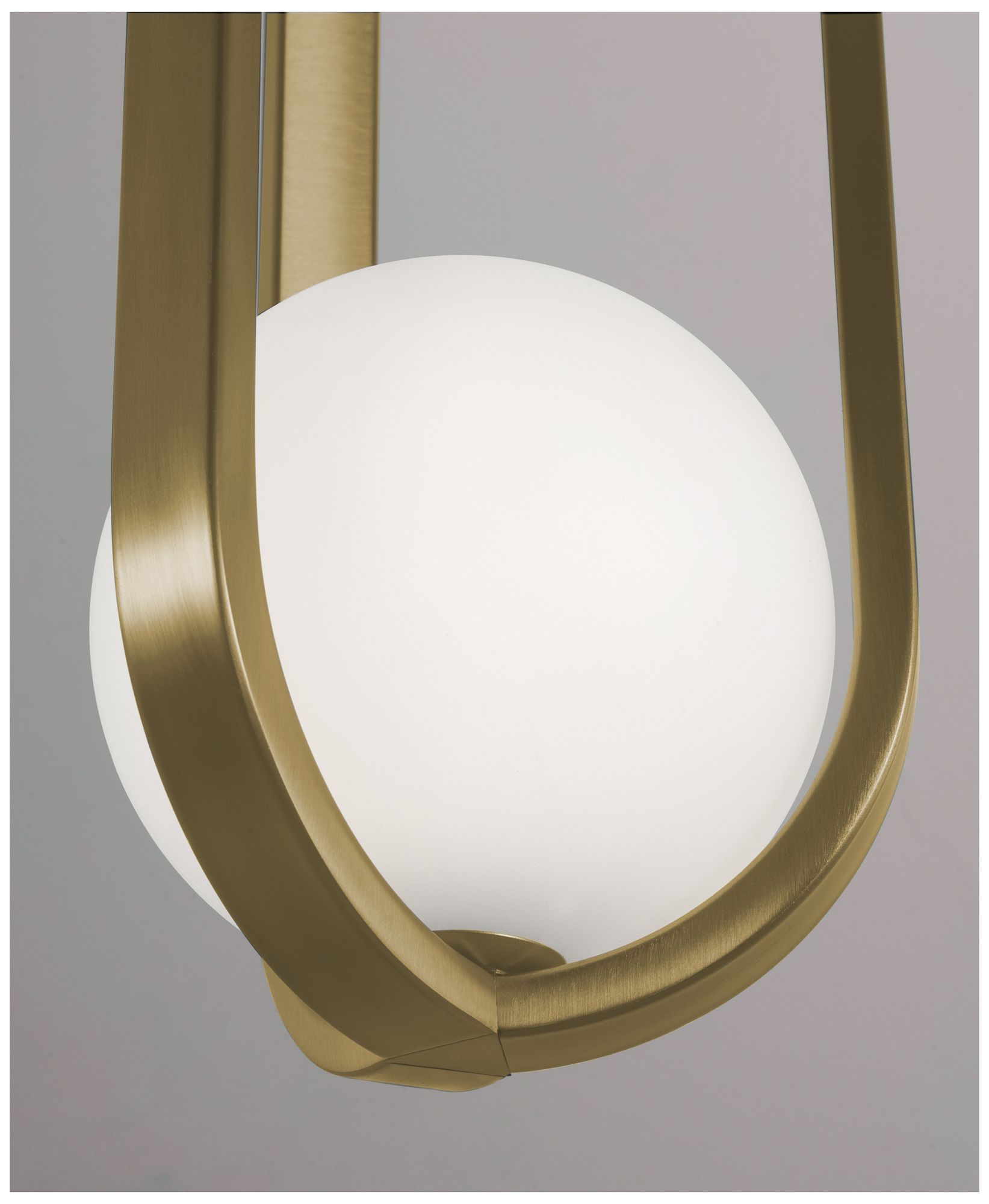 Image 3 Milan 7" Wide Light Antique Brass LED Pendant more views