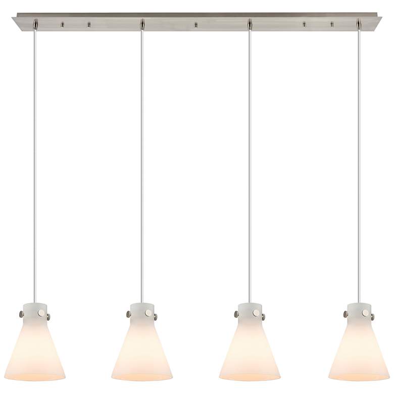 Image 1 Milan 8" Wide 6 Light Brushed Brass Multi Pendant With Light Smoke Sha