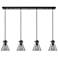 Milan 8"W 6 Light Brushed Satin Nickel Multi Pendant With Light Smoke