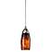 Milan Collection Espresso Art Glass Mini Pendant
