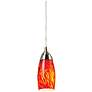Milan Collection Fire Red Mini Pendant Chandelier in scene