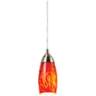Milan Collection Fire Red Mini Pendant Chandelier