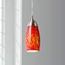 Milan Collection Fire Red Mini Pendant Chandelier in scene