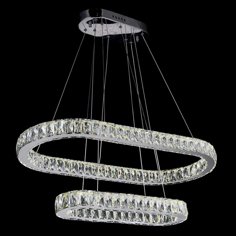 Image 1 Milan LED Chandelier With Chrome Finish