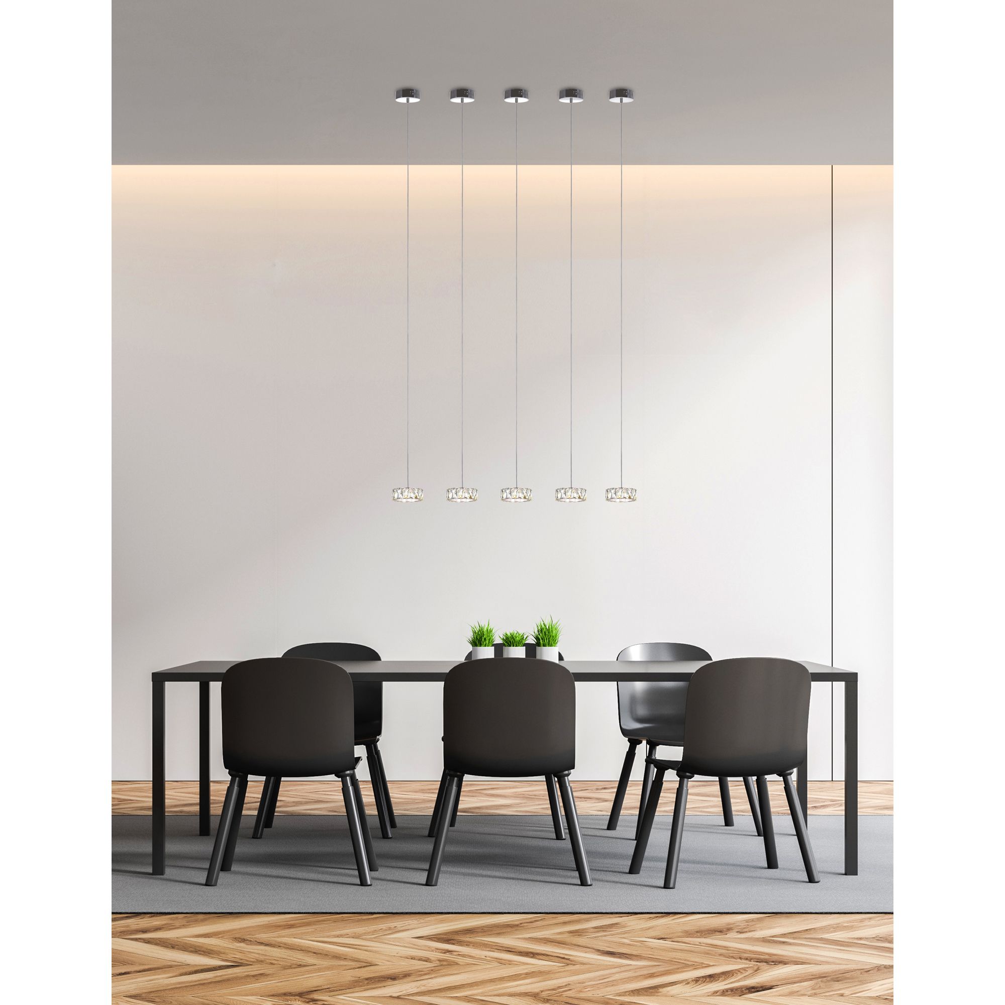 Image 2 Milan LED Mini Pendant With Chrome Finish more views
