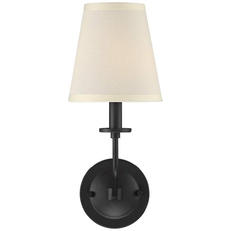 Image 5 Milanese 15 3/4 inch High Black Metal Wall Sconce more views