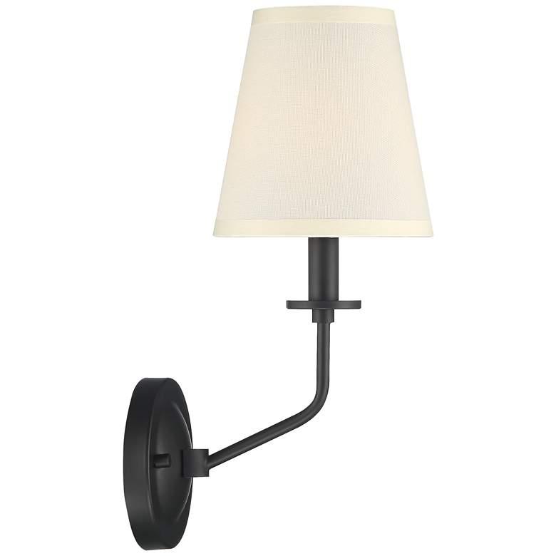 Image 7 Milanese 15 3/4 inch High Black Metal Wall Sconce more views