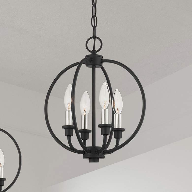 Image 1 Milania 4 Light Black Chandelier