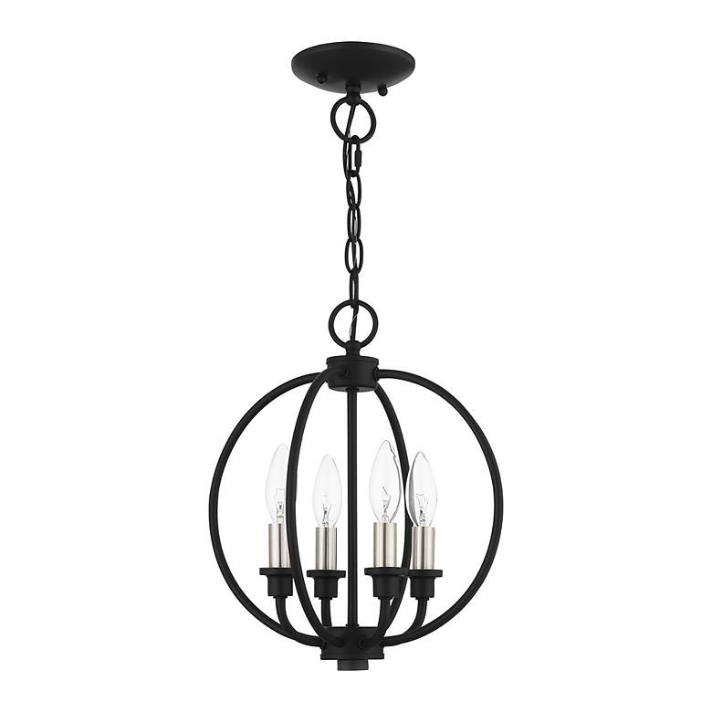 Image 3 Milania 4 Light Black Chandelier more views