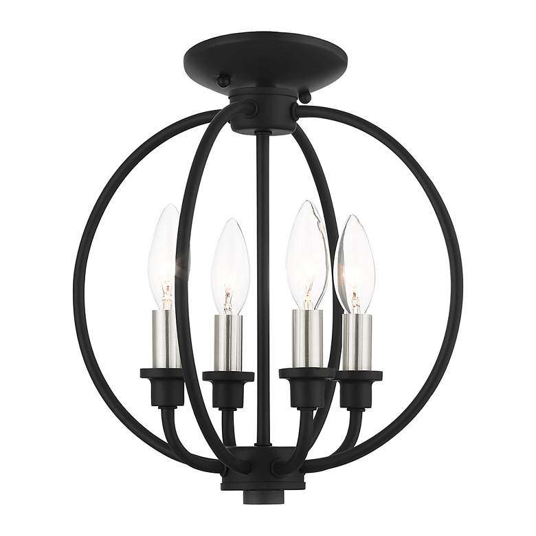 Image 6 Milania 4 Light Black Chandelier more views