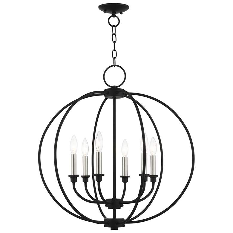 Image 1 Milania 6 Light Black Chandelier