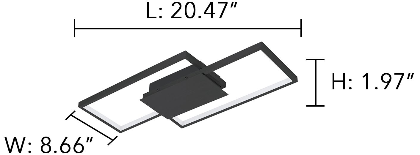 Image 3 Milanius - 18W LED Ceiling - Wall Light - Matte Black more views