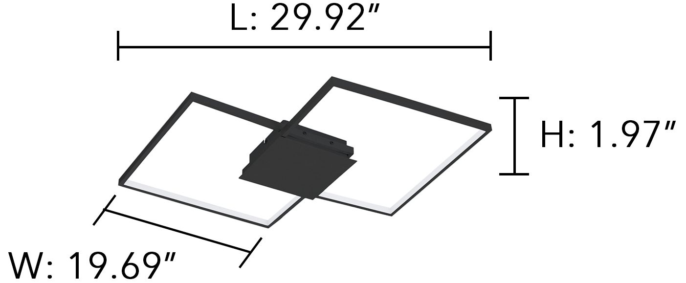 Thumbnail2 of Milanius - 24W LED Ceiling - Wall Light - Matte Black more views