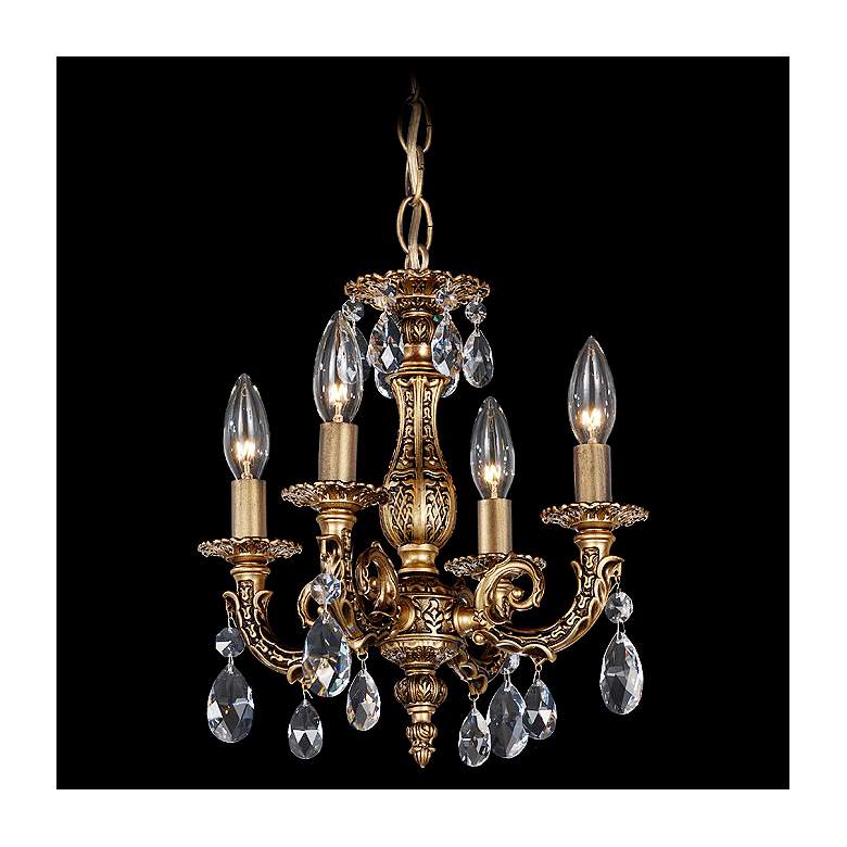 Image 1 Milano 12 inch Wide Midnight Spectra Crystal Mini Chandelier