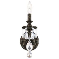 Milano 13.5"H x 5"W 1-Light Crystal Wall Sconce in Heirloom Bronz