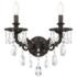 Milano 15.5"H x 13.5"W 1-Light Crystal Wall Sconce in Heirloom Br