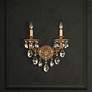 4_Milano 15.5"H x 13.5"W 1-Light Crystal Wall Sconce in Heirloom Br more views
