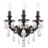 Milano 15"H x 13"W 3-Light Crystal Wall Sconce in Heirloom Bronze