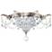 Milano 16.5" Wide Antique Silver Clear Crystal 2-Light Flush Mount