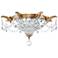 Milano 16.5" Wide French Gold Clear Crystal 2-Light Flush Mount