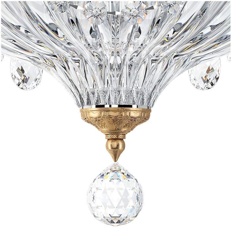 Image 2 Milano 16.5" Wide French Gold Clear Crystal 2-Light Flush Mount more views
