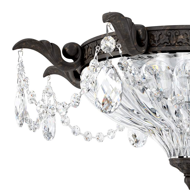 Image 2 Milano 16.5" Wide Heirloom Bronze Clear Crystal 2-Lt Flush Mt more views